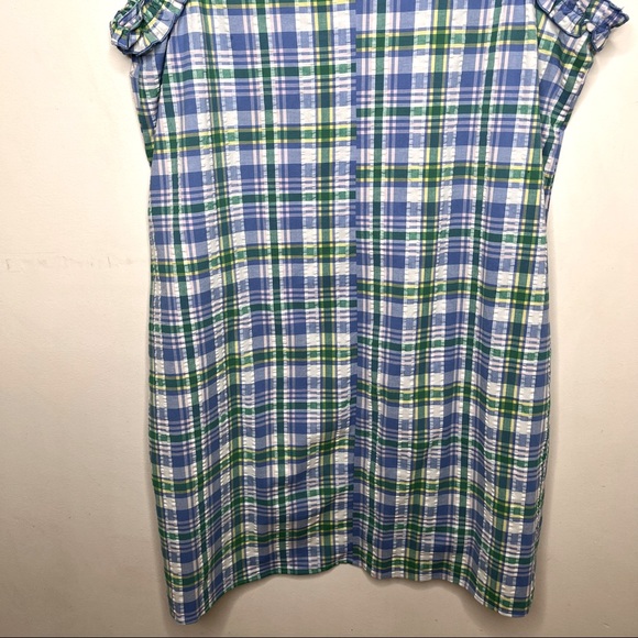 KIM ROGERS Sleeveless Seersucker Ruffled Shift Dress - Picture 10 of 16